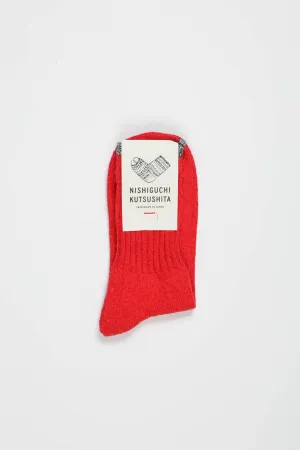 Boston Silk/Cotton Socks | Red