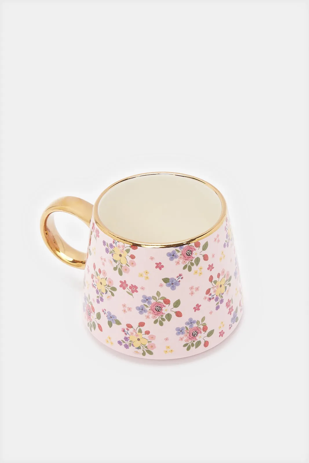 Pink Floral Printed Mug