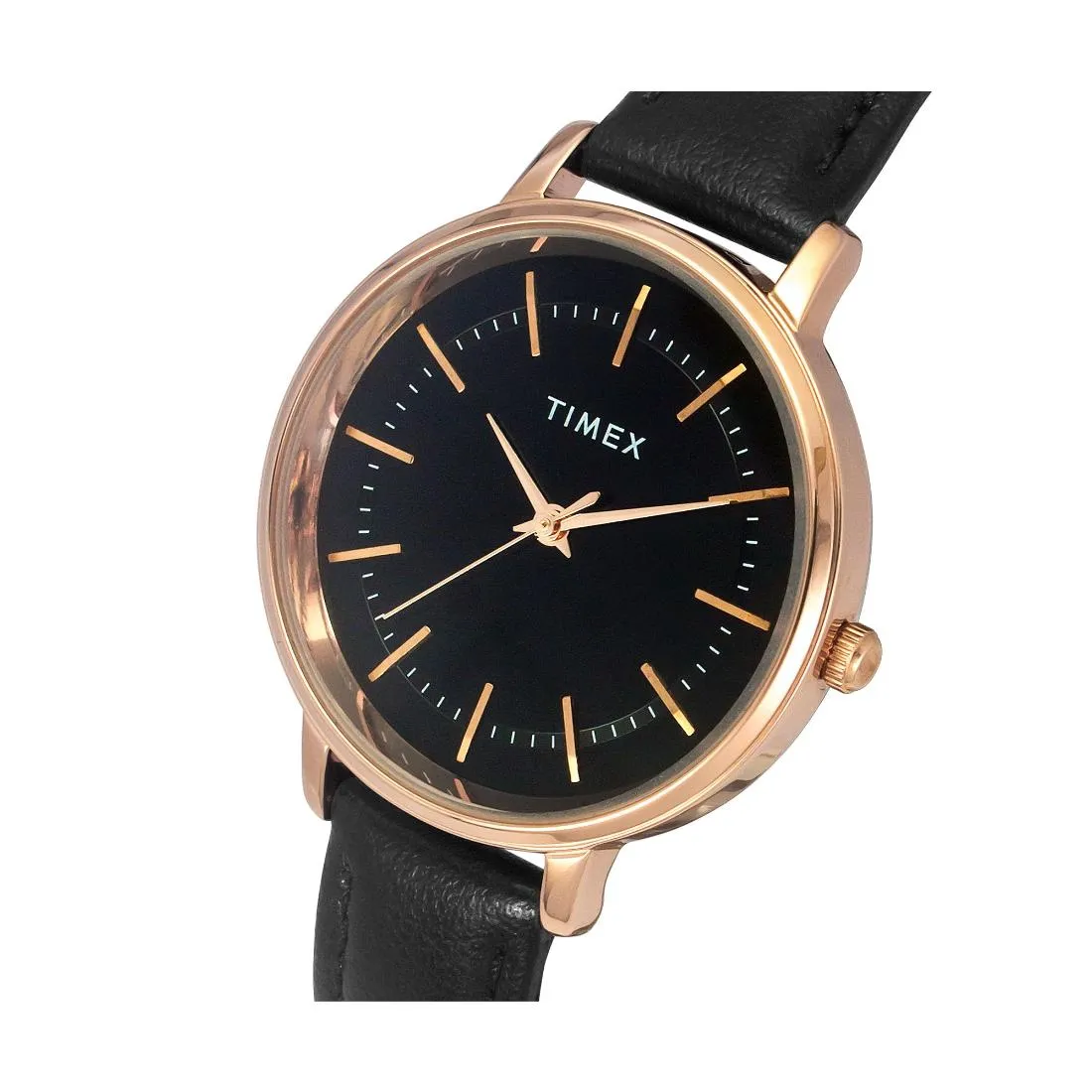 Timex Women 34 mm Size Black Dial Analog Watch- TWEL15802