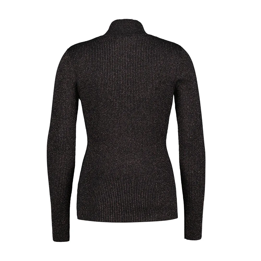 Turtle Neck Sparkle Long Sleeve Top